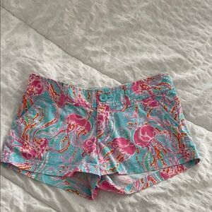 Lilly Pulitzer Pink and Blue Walsh Shorts in Jellies B Jammin Size 00